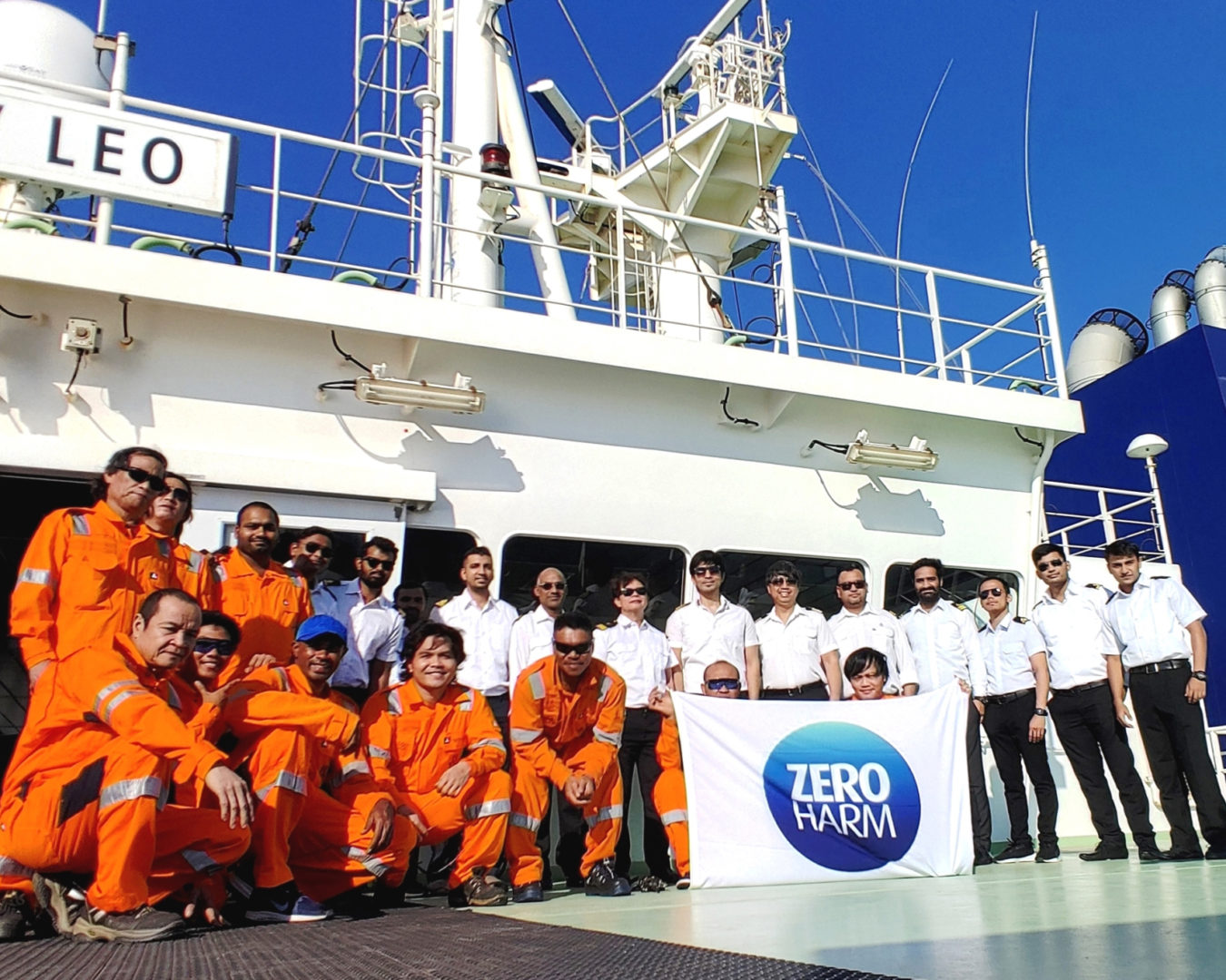 BW Leo celebrating a safety milestone onboard